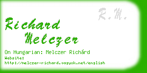 richard melczer business card